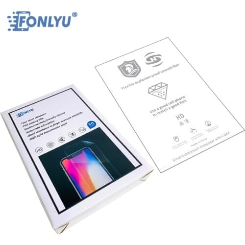 FONLYU 50pcs Flexible Hydrogel Film Sticker For iPhone Samsung Compatible For F140 F150 F200 Screen Protector Cutting Machine