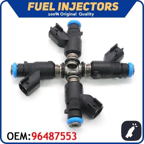 4pcs/lot Car Fuel Injector Nozzle Fit For Chevrolet Aveo Aveo5 06-08 Pontiac Wave 05-08 Wave5 05-07 1.6L FJ1023 96487553