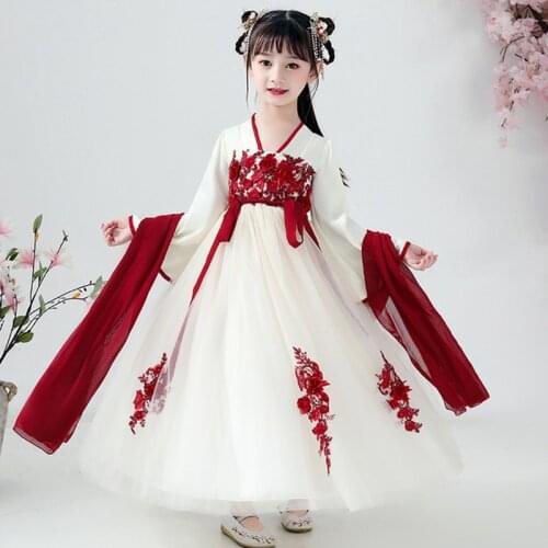 Hanfu kids Chinese skirt girls hanfu Oriental Chinese Style Retro Hanfu Dress hanfu cosplay Kids Tang Suit Princess Hanfu dress