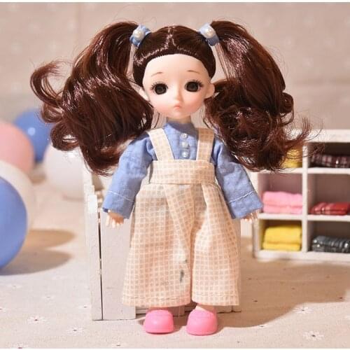 1/12 Bjd Doll Fashion Girl Princess Doll Toy Girl Dress Long Hair Clothes Shoes Gift Dress Up Birthday Gift Toys for Girls
