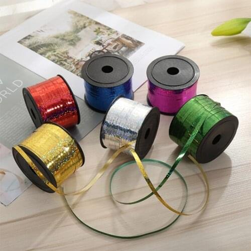 100 Yards Laser Ribbon for Wedding Party Invitation Card Gift Wrapping Supplies Riband Balloon Tie Rope Gift Packaging Ribbon