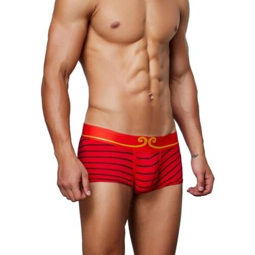 Mens underwearNew print stripesZodiac year of the pig Red mens boxersniftyPure cotton