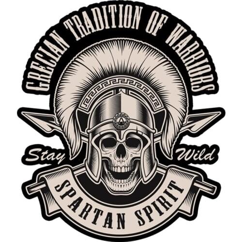 Italian style roman knight skull crecian car motorcycle sticker decal #788