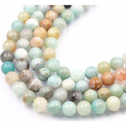 Natural Stone Amazonite Round Loose Beads 3 4 6 8 10 12mm for Jewelry Making DIY Bracelet Necklace Jewelry Making 15inch A697