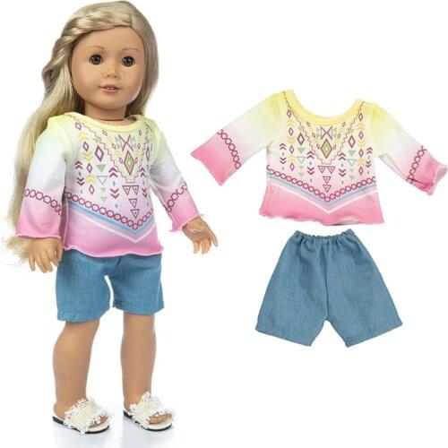 2020 New cowboy suit Fit for American Girl Doll Clothes 18-inch Doll , Christmas Girl Gift(only sell clothes)