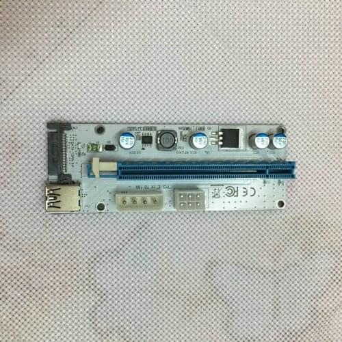 PCIe 1x to 16x Riser Card USB 3.0 Extender SATA 4P 6P Power Interface Graphics Card Extension Cable Convert Card For BTC Mining