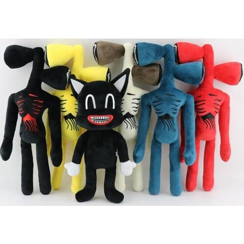 Siren Head Plush Toy Anime Plushie Black Cartoon Cat Stuffed Animals Doll Horror Sirenhead Peluches Toys for Kids Birthday Gifts