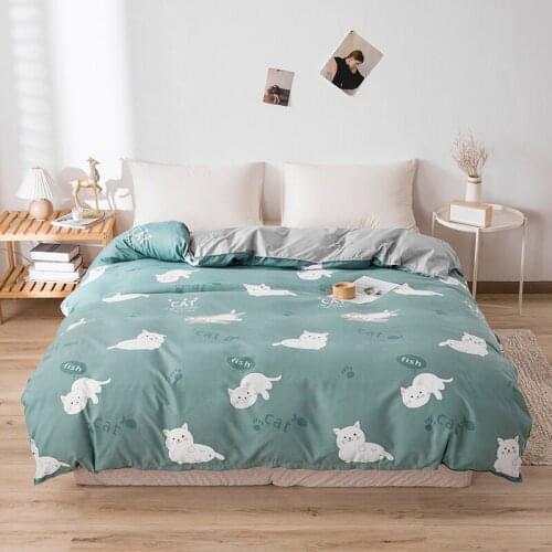 Cute Cat Printed Duvet Cover 1pc Quilt Cover Comforter Case Single Double Twin Full Queen King Size for Bedroom Decor Bedclothes
