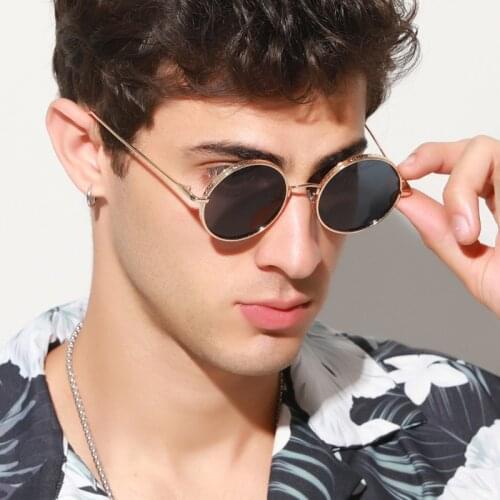 RBRARE Retro Metal Sunglasses Men High Quality Round Sunglasses Women 2021 Luxury Brand Shades for Women Lentes De Sol Mujer