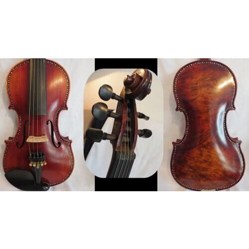 Strad style SONG Brand master birds eye 5 strings 4/4 violin,inlay shell #11872