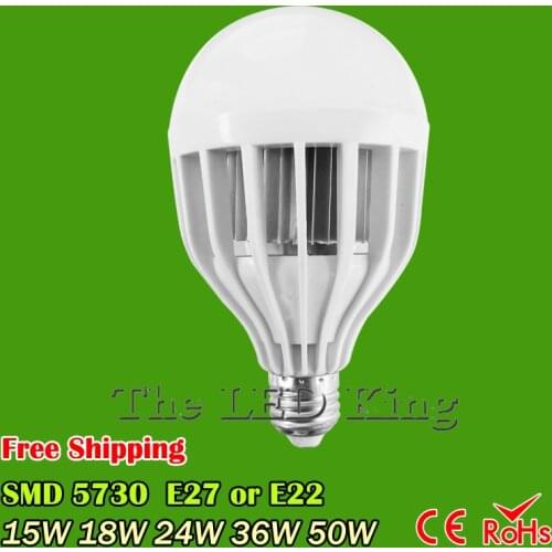 LED Lamp E27 LED Bulb Light B22 18W 25W 35W 50W E40 220V Real Watt SMD5730 B22 aluminum cooling High Bright Lampada LED lights