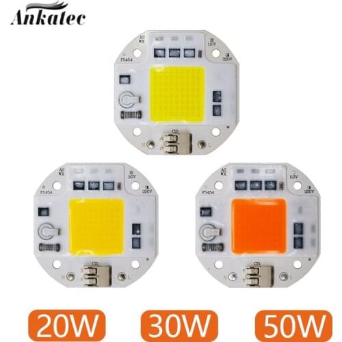 LED COB Chip Grow LED Light 110V 220V 20W 30W 50W Cold Warm White Day White No Welding Dimmable SpotlightFloodlight DIY Lighting