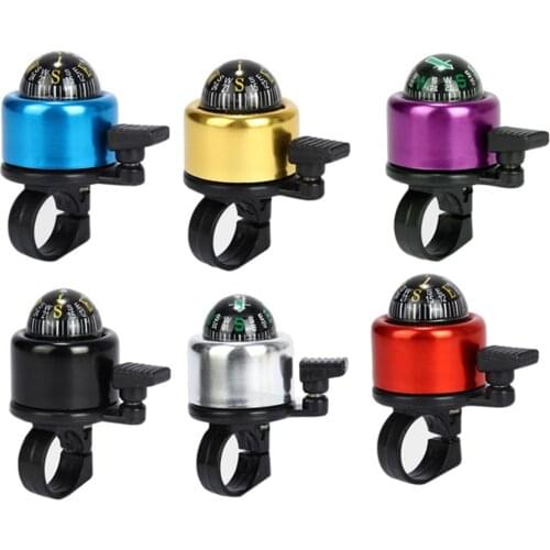 Bicycle Bells Accessory for Safety Aluminum Alloy Bike Bell Ring Bike Handlebar Metal Ring Bike Compass Bell Bicycle Accessories