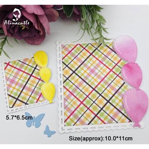 Die Cut Metal Cutting Dies Balloon Butterfly Frame Scrapbooking Paper Craft Handmade Card Album Punch Art Cutter Alinacraft
