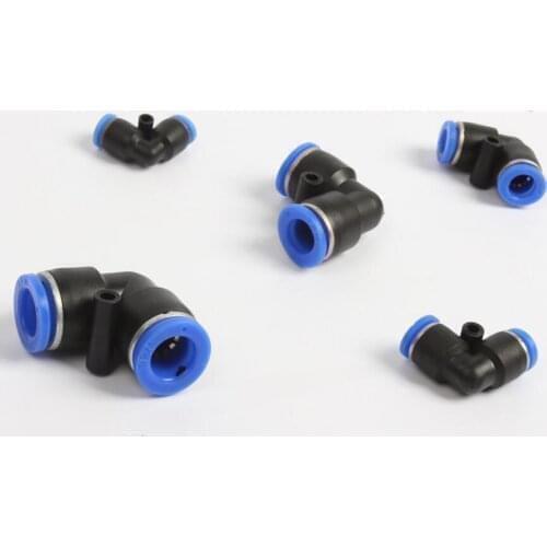 100pcs PV12 12mm ID Pneumatic Connectors Elbow Fitting Equal L-shape