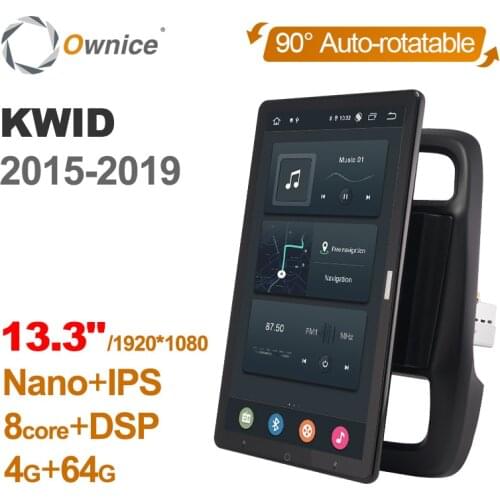 1920*1080 Ownice Android 10.0 for Renault KWID 2015 - 2019 Car Radio Auto Multimedia Video Audio head Unit 13.3" IPS Rotatable