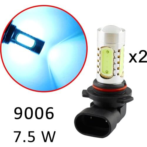 2Pcs Auto Foglight Driving Lamp Bulbs Trim Parts Fit For 9006 HB4 9006HP 9006XS 12V 7.5W LED Fog Light Accessories