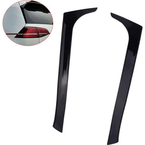 2Pcs Glossy Black Rear Window Side Spoiler Wing Trim Fit for VW Golf 6 MK6 GTI GTR GTD 2013 2012 2011 2010 2009 2008