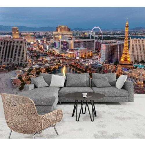 Custom 3d wallpapers Paris city night TV background living room bedroom wall paper home decoration