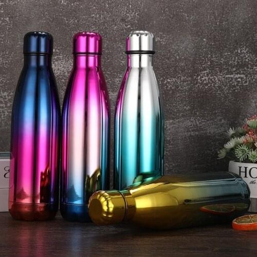 Free Custom Logo Name Double-Wall Insulated Vacuum Flask Stainless Steel Water Bottle BPA Thermos for Sport Bottles