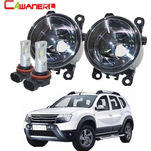 Cawanerl Car Fog Light Lampshade + H11 LED / Halogen Lamp For Dacia Duster Closed Off-Road Vehicle 2010 2011 2012 2013 2014 2015