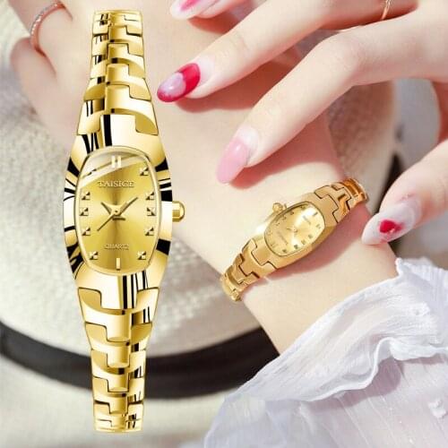 Taisige Fashion Leisure Tungsten Steel Watch Quartz Watch Womens Luminous Sports Womens Watch Womens Watch Japanese Movement