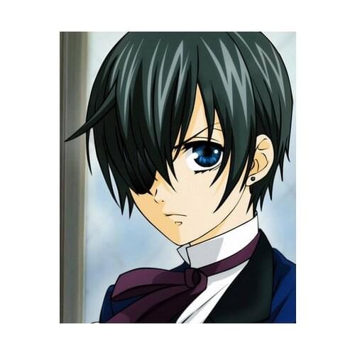 Black Butler Kuroshitsuji Ciel Phantomhive Cosplay Wig Free Shipping for Halloween and Christmas