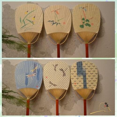 Fan Blank Ladies Classical Fan Japanese Style Pure White Circular Fan White Fan Dance Performance Baby Bamboo Fan