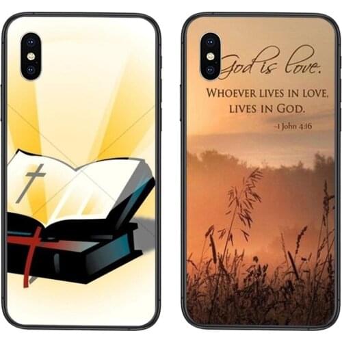 For Samsung Galaxy S30 S21 S20 Fe S10 S10E S9 S8 S7 S6 Edge Lite Plus Ultra Design Customized Faith Bible Verse Scripture Black