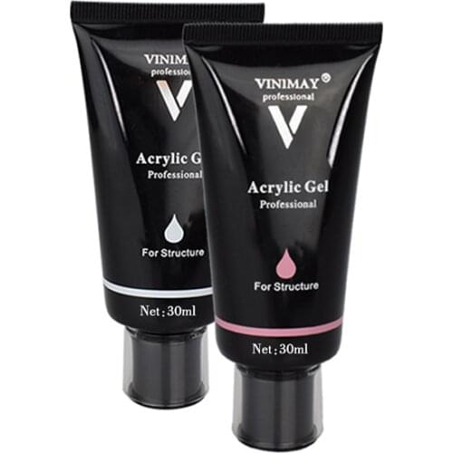 6Color Nail Extension Gel Paperless Nail Polish Gel Crystal Quick Nail Extension Clear Crystal UV LED Builder Gel 30ml TSLM1