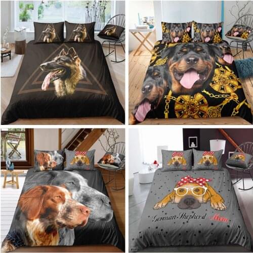 Animal Dog Bedding Sets 3D Print Duvet Cover Set Double King Size