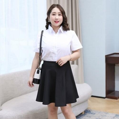 M-5XL Large Size Female Slim Black Skirt 2021 New Autumn High Waist Pleated Skirt High Quality and Elegant