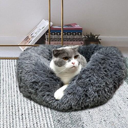 1pc Soft Pet Sleeping Bed Foldable Dog Cat Plush Nest Portable Kennel for Travel Winter Warm Sleeping Bag Puppy