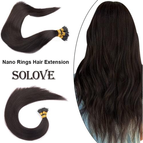 Nano Rings Micro Beads 100% Human Hair Extensions Brazilan Remy Hair Brown Blonde Pure Color 50strands 12 16 20 24 Inch
