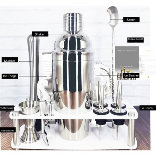 Stainless Steel Cocktail Shaker With Wine Rack 550ml/750ml Wine Shaker Mixer For Bar Party Tools Bar Accessories