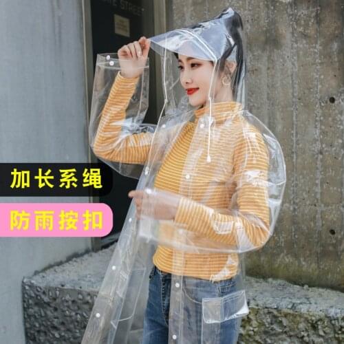 Camping Transparent Raincoat Jacket Travel Waterproof Stylish Rain Coat Ladies Plastic Capas De Chuva Waterproof Coat YY50RC