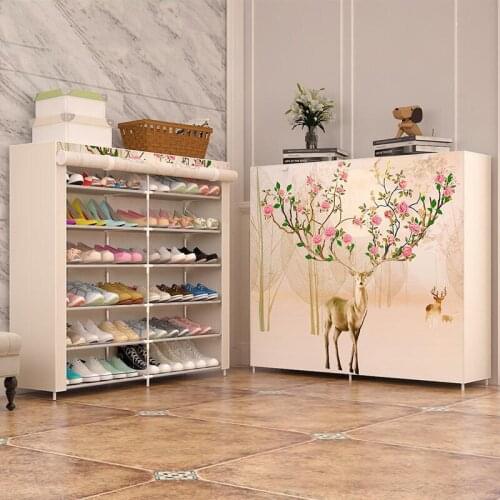 Simple multi-layer shoe rack household DIY space-saving dormitory storage dustproof small shoe rack home shoe cabinet shoe box