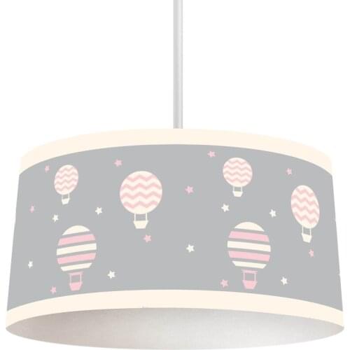 Powder Flying Balloon Boy Printing Patterned Kids Baby Room Bedroom Light Pendant Lamp Chandelier