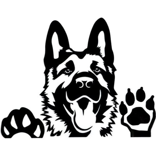 Lifelike German Shepherd Dog Car Sticker Cover Scratches Waterproof Bumper Window KK Vinyl Pvc 15.6X12.3CM