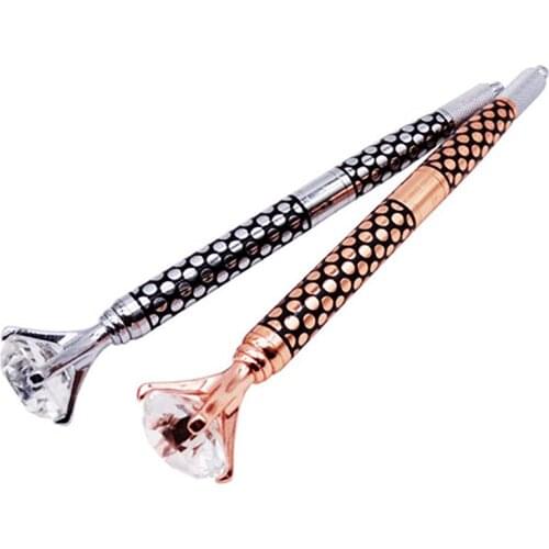 Eyebrow Manual Pen Microblading Tattoo Machine for Permanent Eyebrow Lip Makeup Embroidery with Crystal Diamond