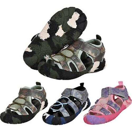Kids Boys Girls Closed Toe Sandals Summer Casual Toddler Outdoor Sport Hiking Shoes Beach Garden Pool Slippers Non-Slip Sneakers
