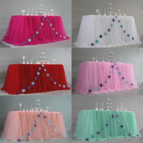 Table skirt for Table Cloth Party Wedding Party Dessert table decoration table skirt Childrens birthday party table skirting