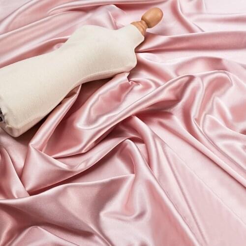 Spandex Polyester Sewing Fabric Good Quality Solid Satin Fabric For Wedding Dress 50*125cm TJ0182