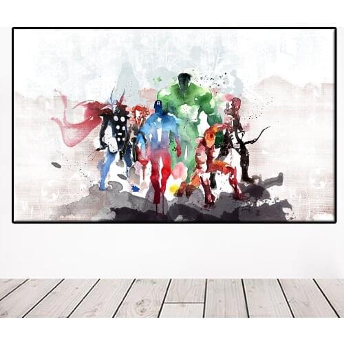 Marvel Super Heroes Avengers Retro Posters And Print Canvas Wall Art Large Comics Picture Living Room Nordic Home Decor Cuadros