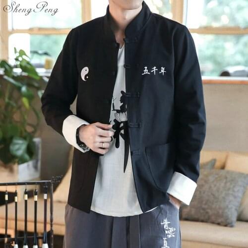 Traditional chinese clothing for men chinese market online mens jacket shang hai tang new fashion shirts tops 2018 Q561
