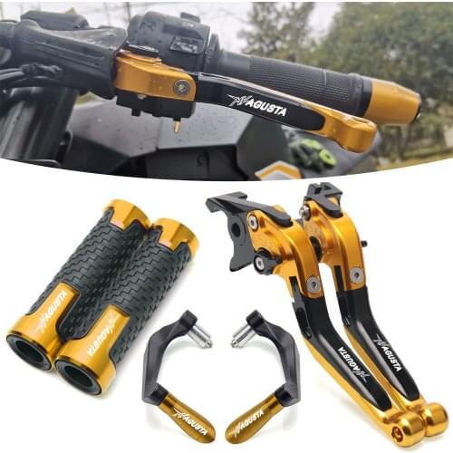 For MV Agusta Brutale 1000RR RUSH 2020 Motorcycle Accessories Extendable Brake Clutch Levers and Handlebar Hand Grips ends