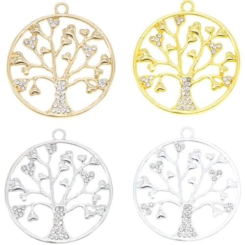 High Quality Cheap Wholesale Lucky Tree Pendant Charm DIY Jewelry Life Tree Charm Keychain Necklace Accessories