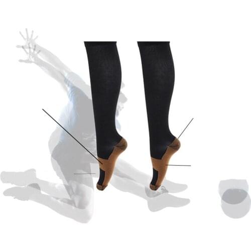 LKWDer 1 Pair Compression Socks Unisex Anti-Fatigue Compression Socks Foot Pain Relief Soft Magic Socks Men Womens Leg Support