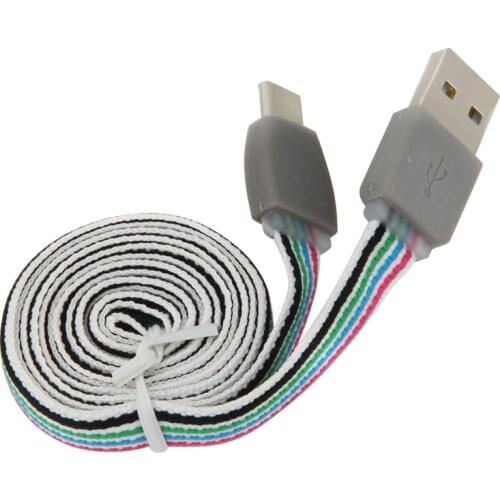 100pcs/lot Wholesale 1m Cotton Braided Data Cable Micro 5pin Type-C Cable Date for Sumsung Huawei 8pin Usb Cable Date for Iphone