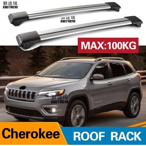2Pcs Roof Bars for JEEP Cherokee 2014-2020 KL Aluminum Alloy Side Bars Cross Rails Roof Rack Luggage LOAD 200KG Vehicle Mounted